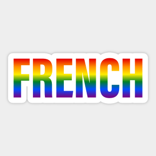 Rainbow French LGBTQ Pride Sticker